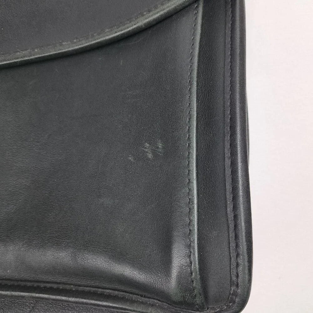 Jack Georges Black Saddle Leather Brief Case